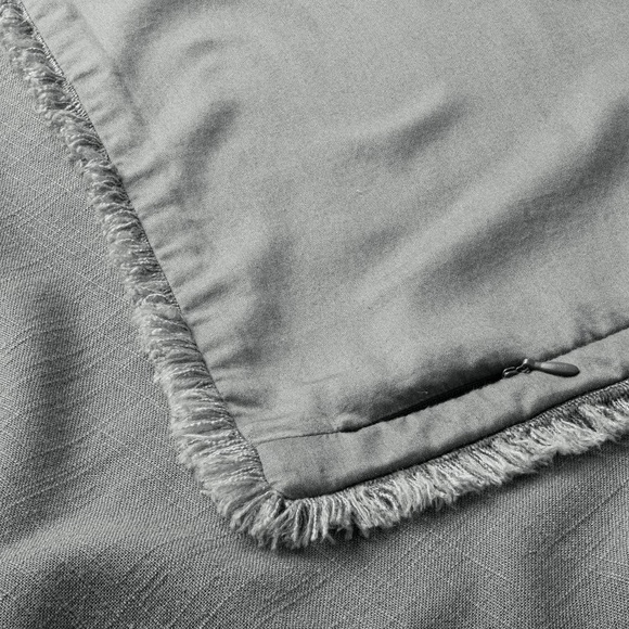 Casaluna used dark grey king linen duvet cover. Some pulls as shown in pics. - Picture 13 of 15
